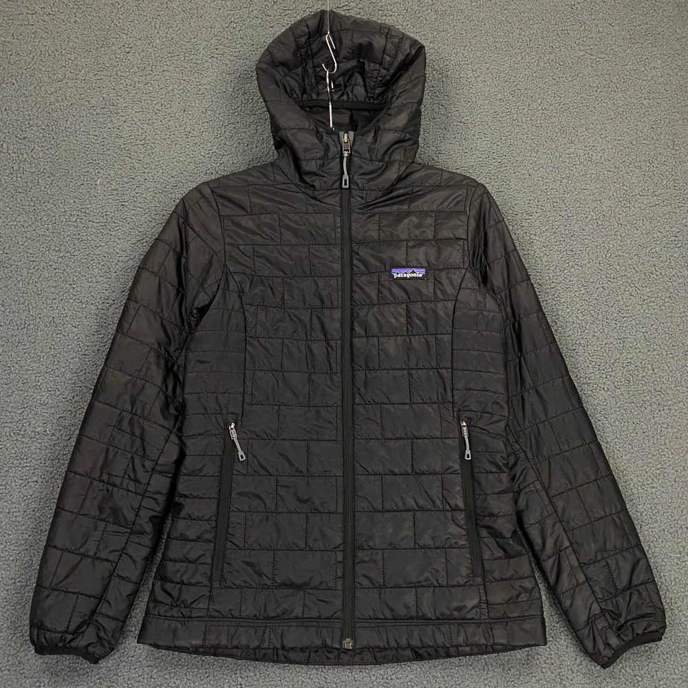 Patagonia Nano Puff Hoody Womens XS Black Insulated Puffer Jacket